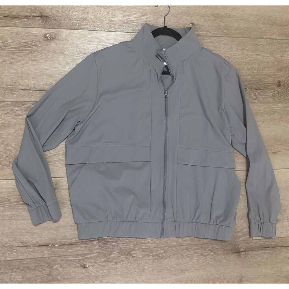 Member's Mark Travel Jacket Bomber Style Taupe Large EUC
